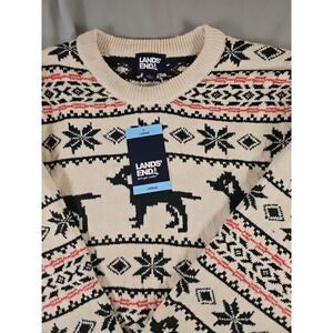 lands end fair isle sweater large